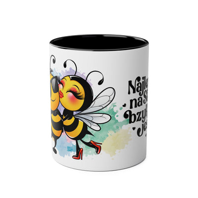 Najlpesze na stres...Kubek Dwukolorowy, Couple Coffee Mug - Two-Tone 11oz