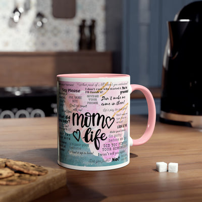 Mom Life Two-Tone Coffee Mugs, 11oz