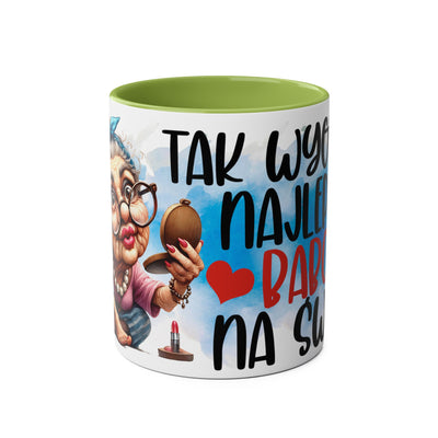Najlepsza Babcia Kubek Dwukolorowy