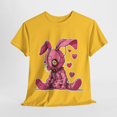 Pink Bunny with Chains Unisex Heavy Cotton Tee