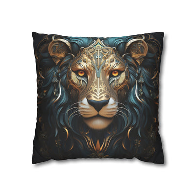 Majestic Leo Zodiac Decorative Pillowcase - Boho Style Cushion Cover