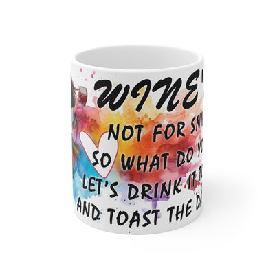 Colorful Wine-Themed Ceramic Coffee Mug - Perfect for Celebrations and Toasts