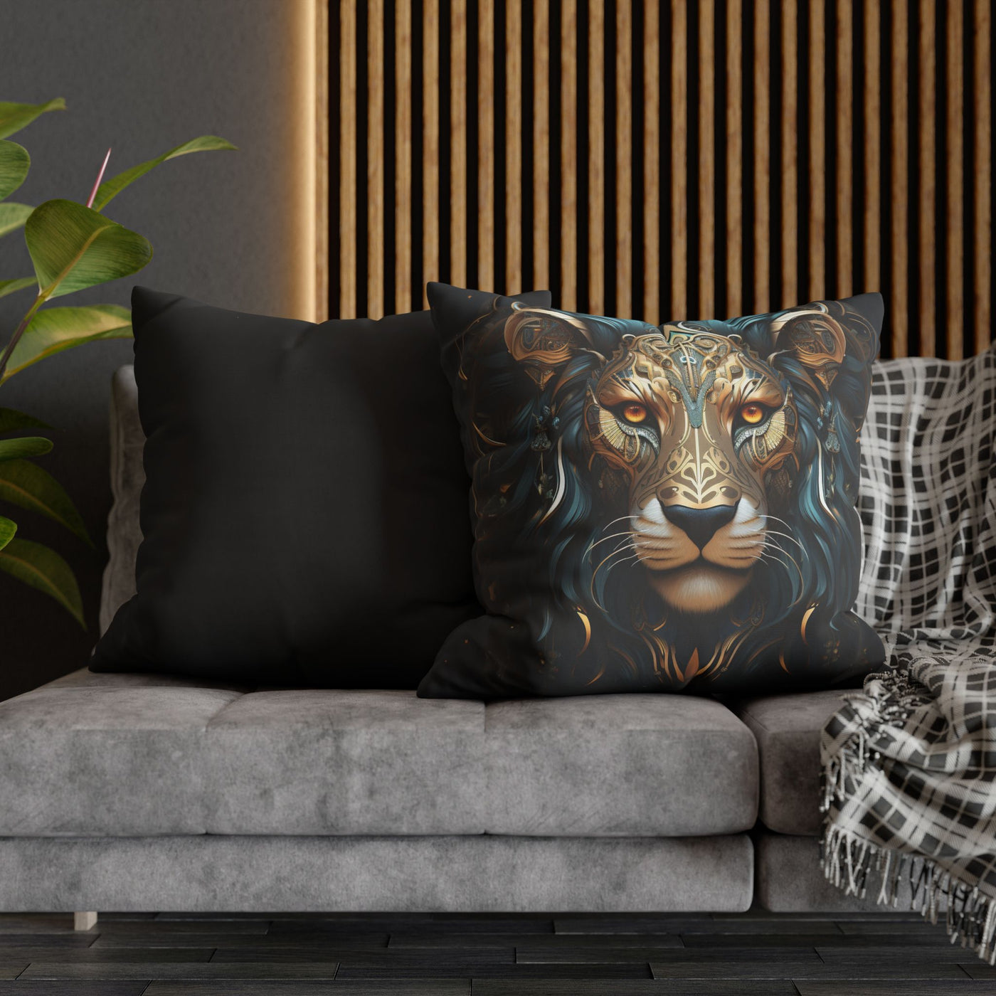 Majestic Leo Zodiac Decorative Pillowcase - Boho Style Cushion Cover