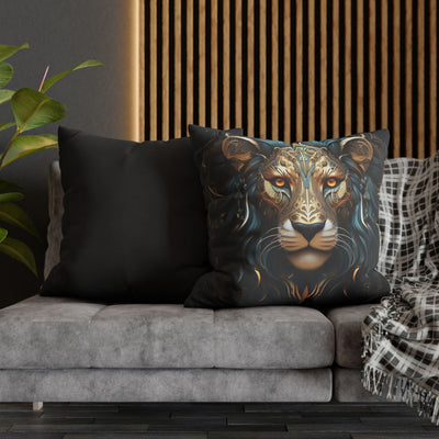 Majestic Leo Zodiac Decorative Pillowcase - Boho Style Cushion Cover