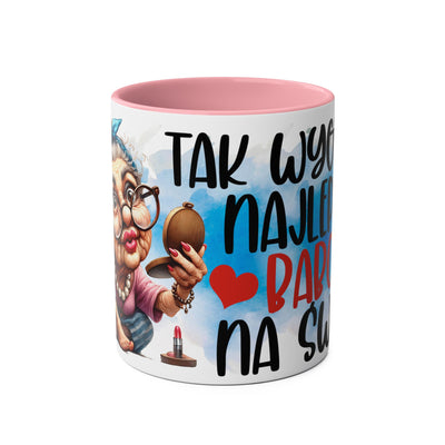 Najlepsza Babcia Kubek Dwukolorowy