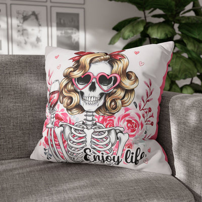 Enjoy Life Pillowcase – Chic Decor for Fun Celebrations