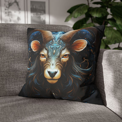 Artistic Capricorn Zodiac Poly Canvas Pillowcase - Zodiac Home Decor