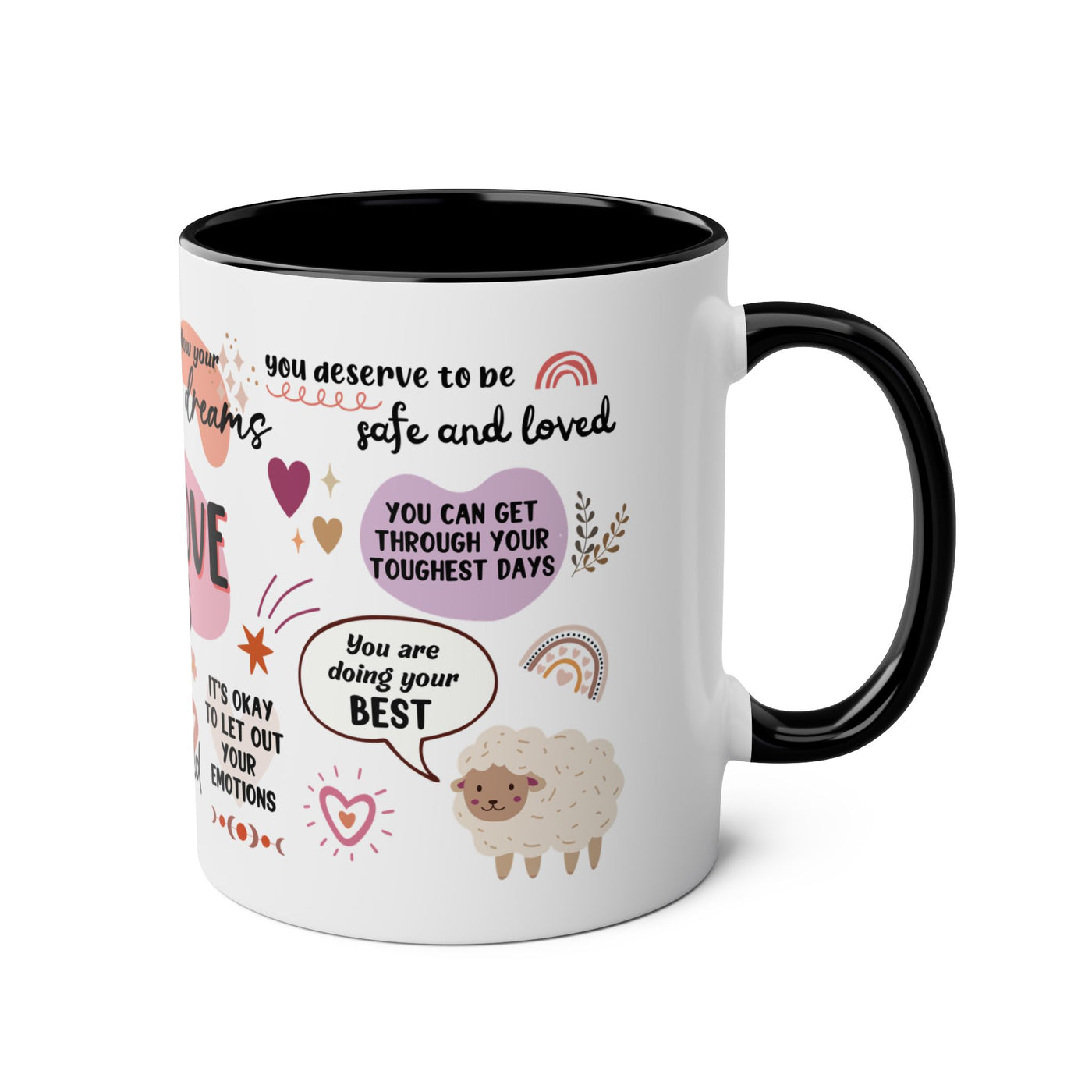 Self-Love Inspirational Coffee Mug – Two-Tone 11oz