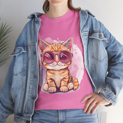 Cute Cat T-shirt, Cat with a Sunglasses Shirt