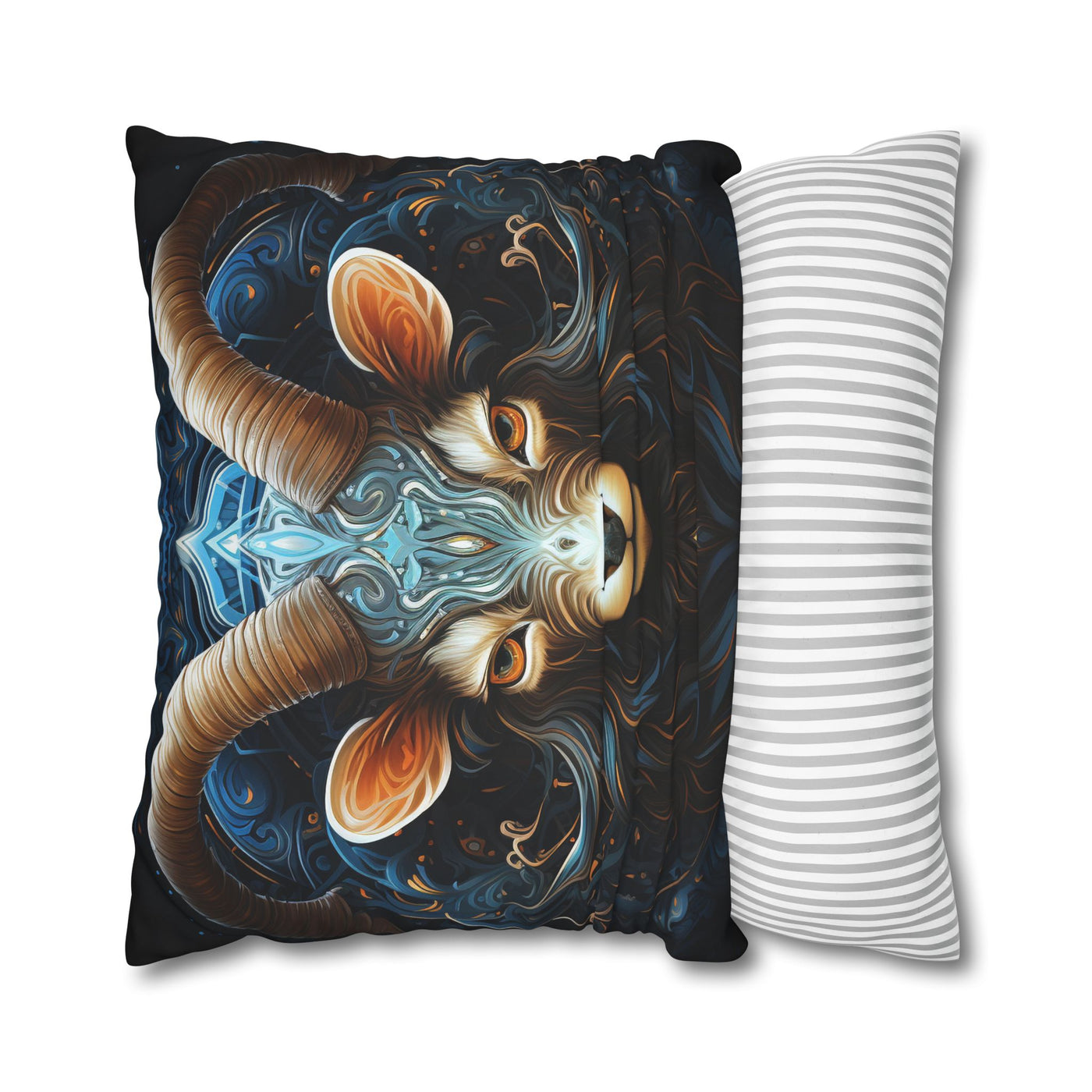 Artistic Capricorn Zodiac Poly Canvas Pillowcase - Zodiac Home Decor