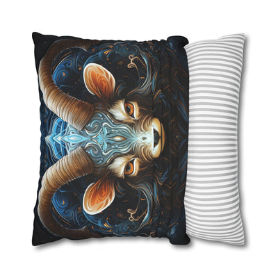 Artistic Capricorn Zodiac Poly Canvas Pillowcase - Zodiac Home Decor