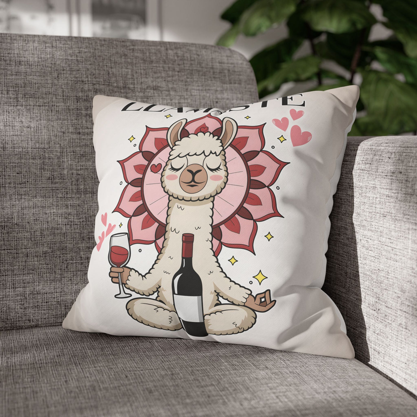 Unwind with Wine - Poly Canvas Pillowcase