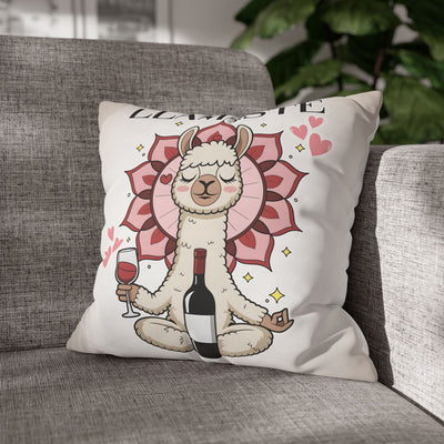 Unwind with Wine - Poly Canvas Pillowcase