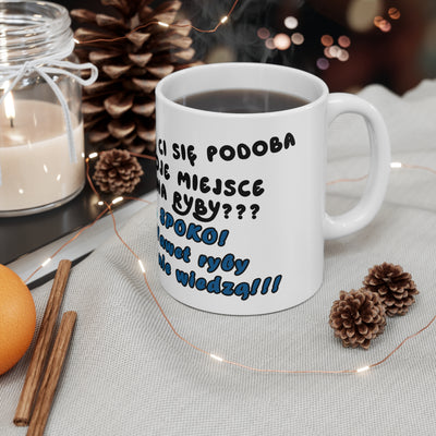 Zabawny Kubek Biały dla Wędkarza - Ceramic Coffee Cups 11oz & 15oz