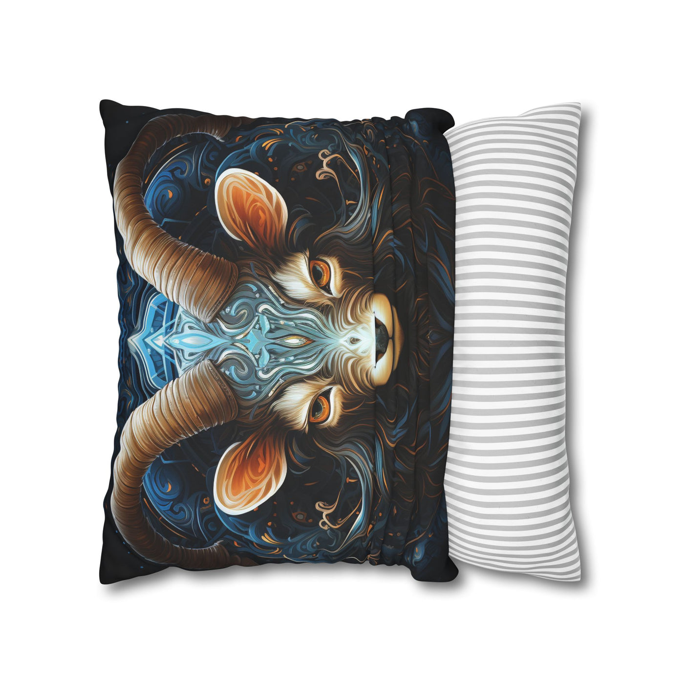Artistic Capricorn Zodiac Poly Canvas Pillowcase - Zodiac Home Decor