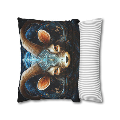 Artistic Capricorn Zodiac Poly Canvas Pillowcase - Zodiac Home Decor