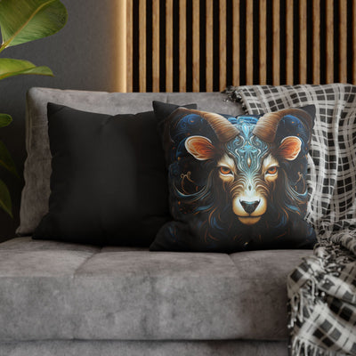 Artistic Capricorn Zodiac Poly Canvas Pillowcase - Zodiac Home Decor