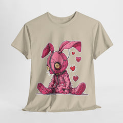 Pink Bunny with Chains Unisex Heavy Cotton Tee