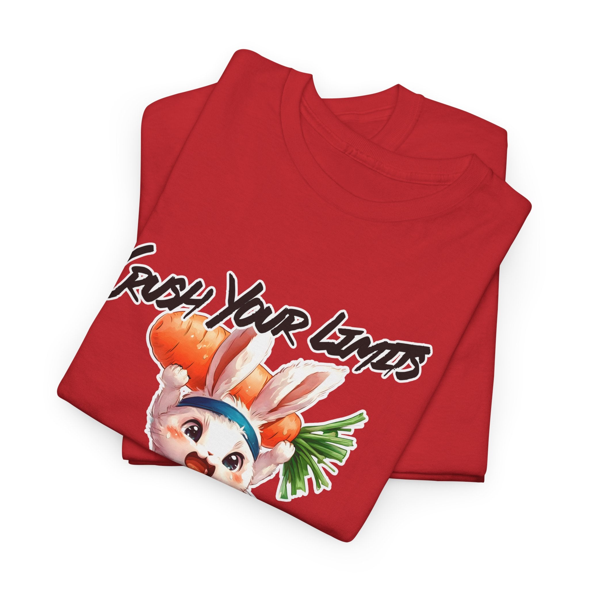 Motivational Unisex Heavy Cotton Tee - 'Crush Your Limits'