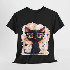 Cute Cat Tee, High Quality, Cat with glasses