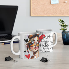 Jestem Zajebista-Biały Kubek Ceramiczny 330ml i 440ml