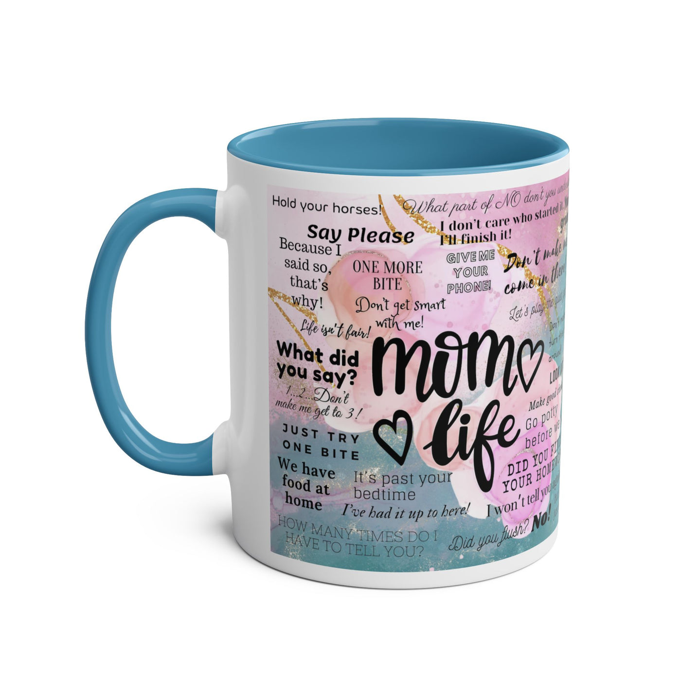 Mom Life Two-Tone Coffee Mugs, 11oz