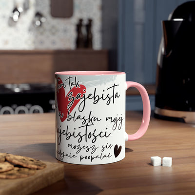 Chic Two-Tone Coffee Mug - Heart Design, Love Quote | Perfect Gift for Friends & Loved Ones