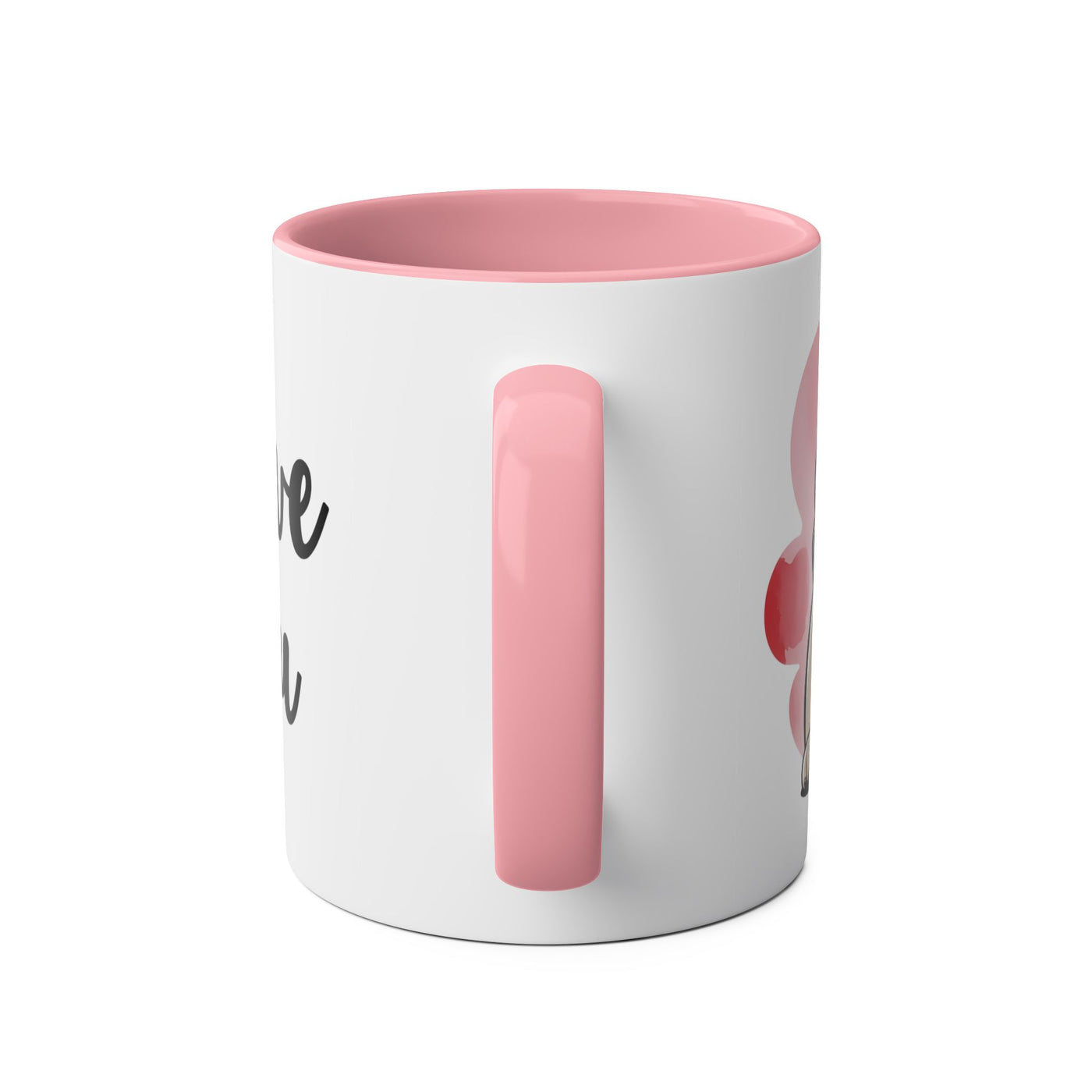I Love You Two-Tones Mug with Cute Pug Dog