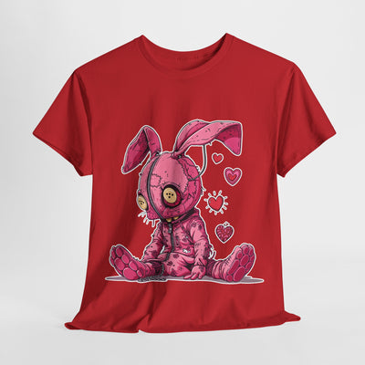 Pink Bunny with Chains Unisex Heavy Cotton Tee