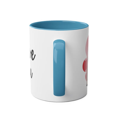 I Love You Two-Tones Mug with Cute Pug Dog