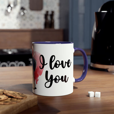 I Love You Two-Tones Mug with Cute Pug Dog