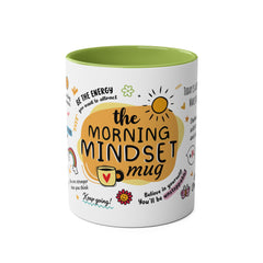 Inspirational Morning Mindset Coffee Mug - Two-Tone 11oz