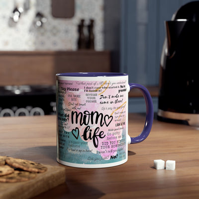 Mom Life Two-Tone Coffee Mugs, 11oz