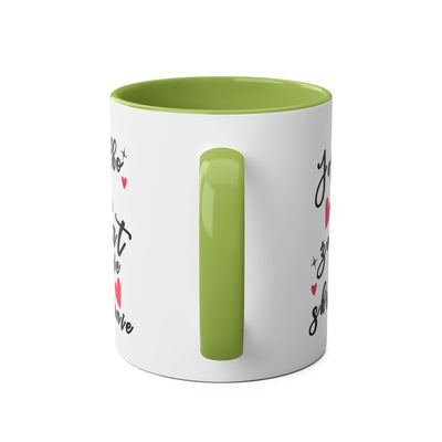 Funny Two-Tone Coffee Mug - 'Jestem tak Zajebista' Design for Coffee Lovers