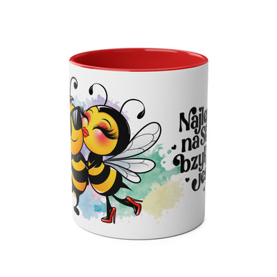 Najlpesze na stres...Kubek Dwukolorowy, Couple Coffee Mug - Two-Tone 11oz