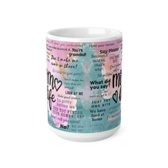 Białe ceramiczne kubki Mom Life, 11 uncji, 15 uncji