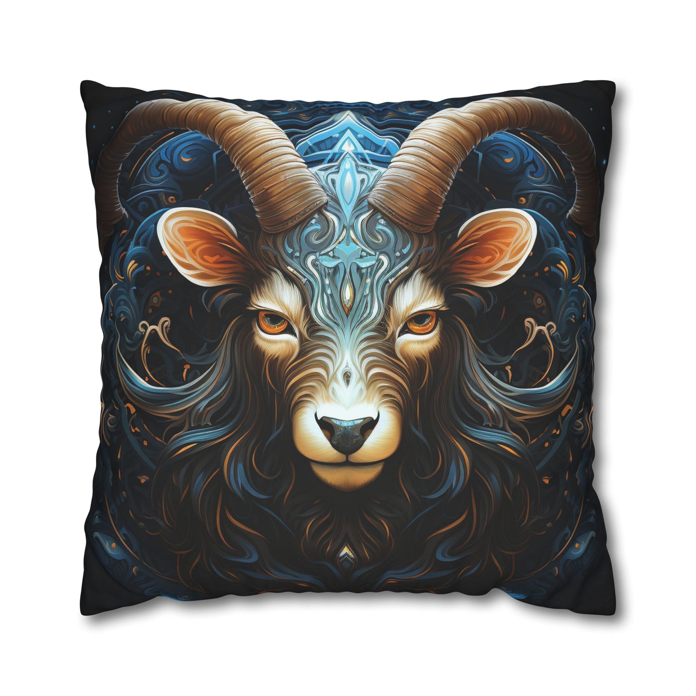 Artistic Capricorn Zodiac Poly Canvas Pillowcase - Zodiac Home Decor