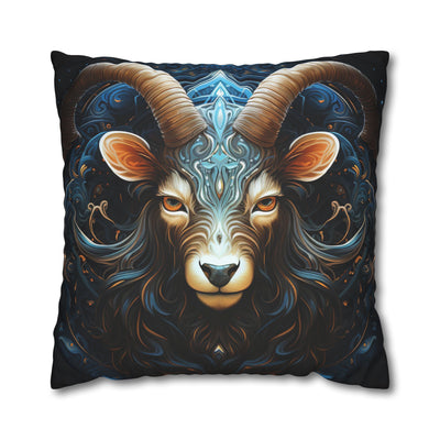 Artistic Capricorn Zodiac Poly Canvas Pillowcase - Zodiac Home Decor