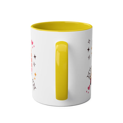 Unicorn Two-Tone Coffee Mug - 11oz Born to Be Awesome Design