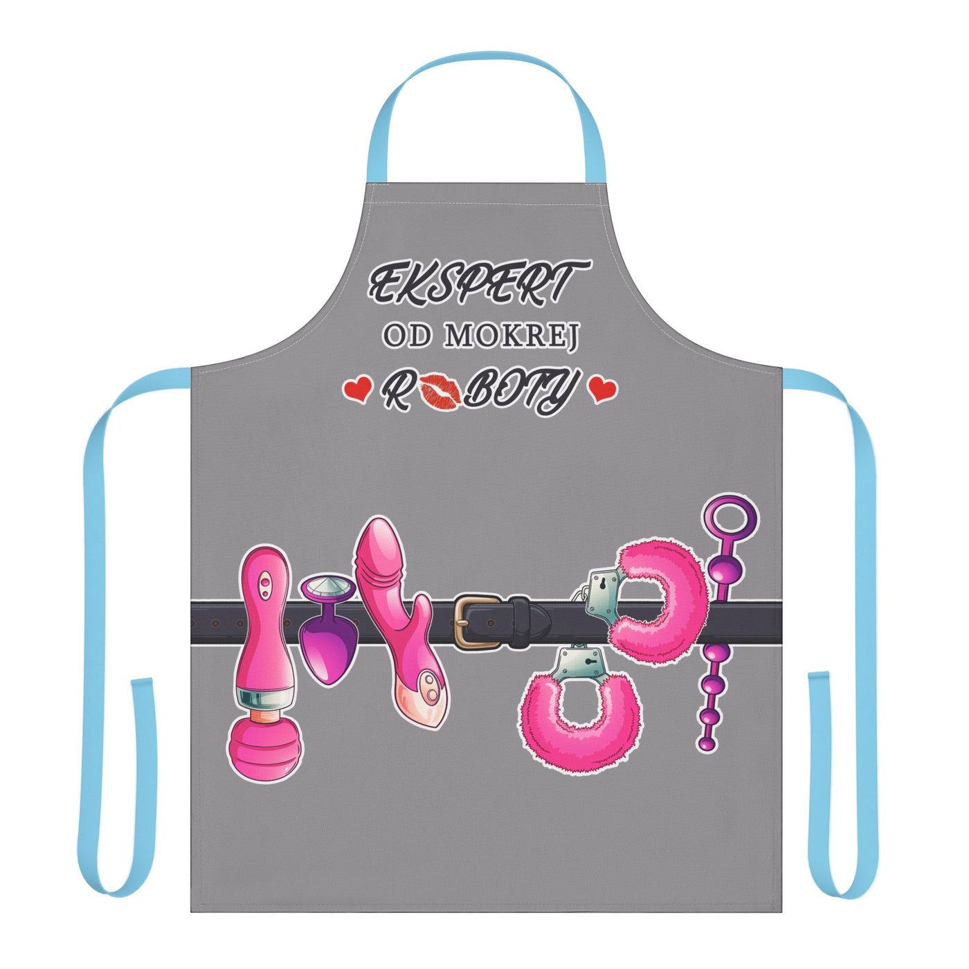 Adult Apron, Playful Sex Toys Design, Grey Unisex