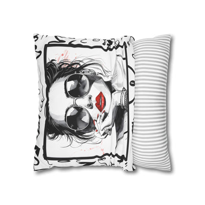 Canvas Pillowcase - Chic Retro Print Stylish Home Decor