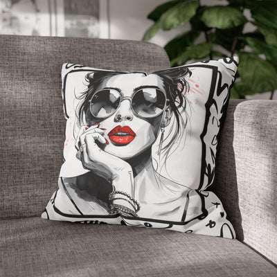 Canvas Pillowcase - Chic Retro Print Stylish Home Decor