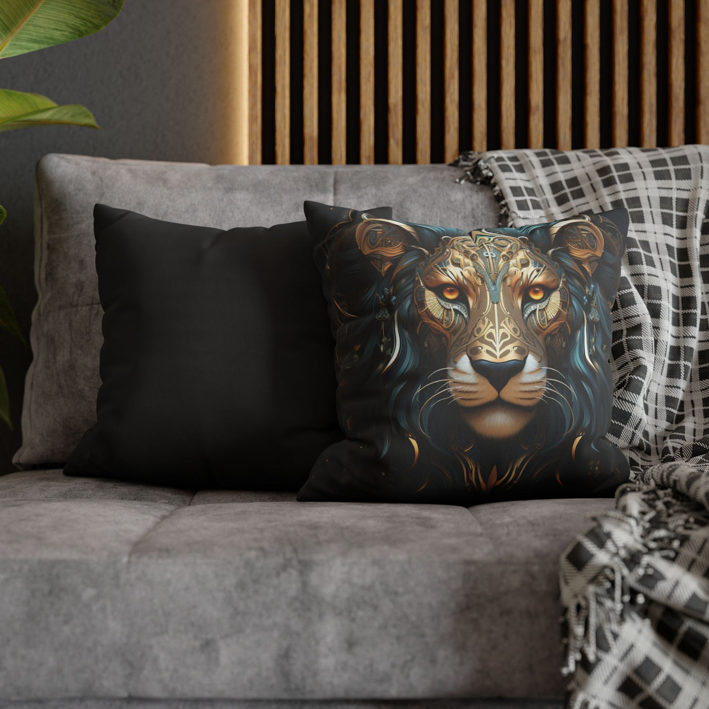 Majestic Leo Zodiac Decorative Pillowcase - Boho Style Cushion Cover