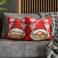 Festive Santa Pillowcase, Christmas Decor, Holiday Accent, Cozy Home, Gift Idea, Seasonal Pillow, Cushion Cover