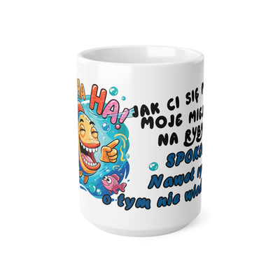 Zabawny Kubek Biały dla Wędkarza - Ceramic Coffee Cups 11oz & 15oz
