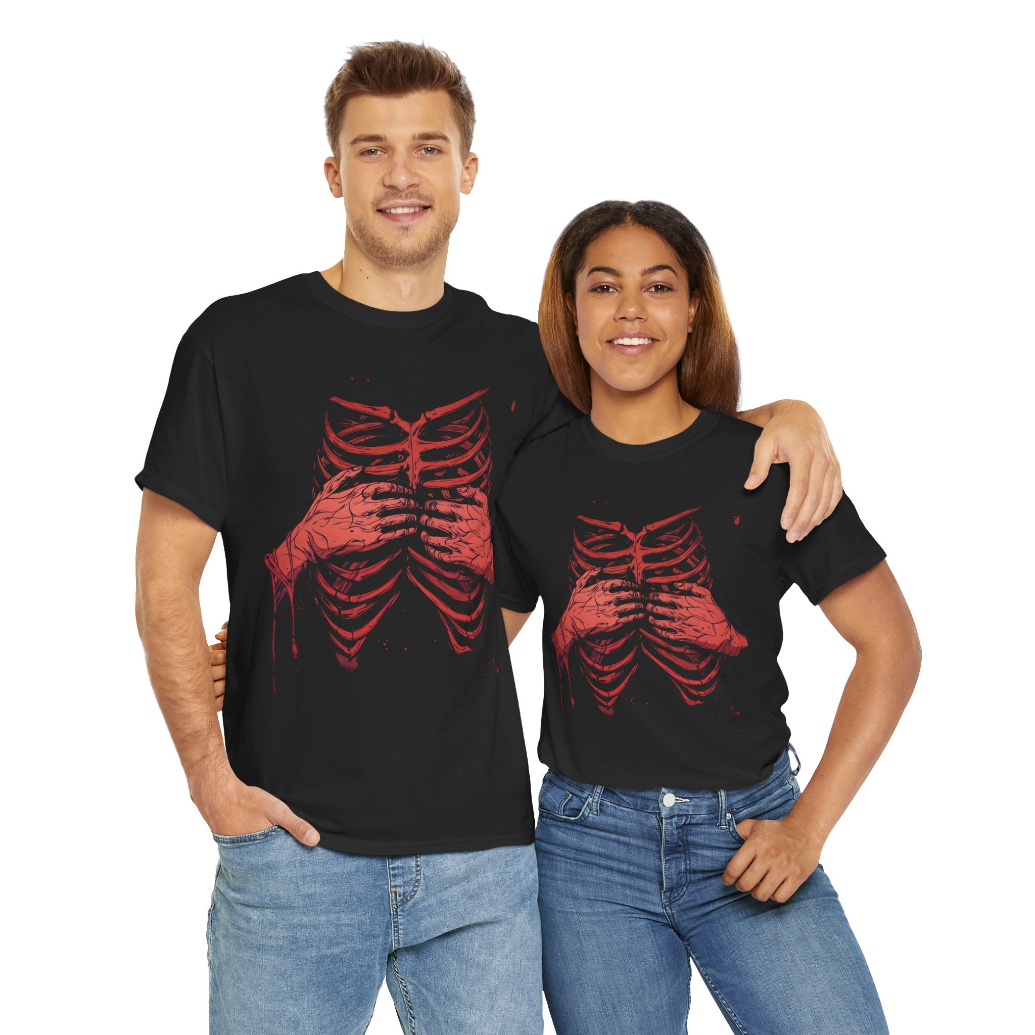 Horror Ribs Cage T-shirt, Unisex Shirt