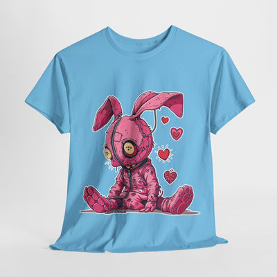 Pink Bunny with Chains Unisex Heavy Cotton Tee