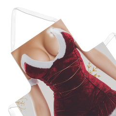 Festive Holiday Apron, Christmas Cooking Gift, Funny Kitchen Apron, Unique Santa Apron, Holiday Baking Accessory