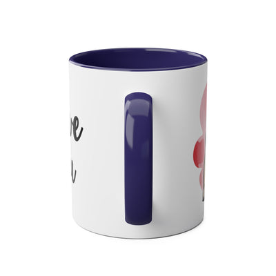 I Love You Two-Tones Mug with Cute Pug Dog