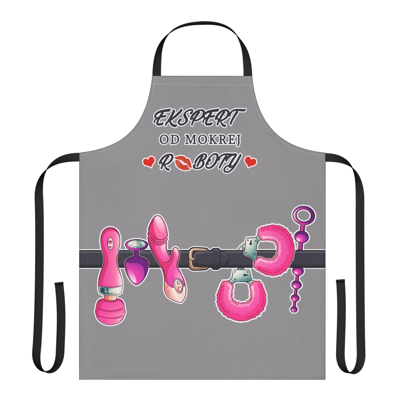 Adult Apron, Playful Sex Toys Design, Grey Unisex